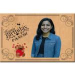 Gugan's Personalized UV Printed Wooden Plaque with Photo & Text – Unique Wood Photo Gift for Him, Her, Mom, Dad, Friend (Model 2, 7 x 5 Inches)