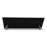 Gugan's Acrylic Desk Name Plate - Personalised Desk Name Plate, Custom Desk Sign, Office Plaque, Executive Office Sign (12 x 4 Inches) with 2 nos Studd (Black and Silver)