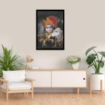 Lord Bal Krishna Religious Engineered Wood Multicolor Photo Frame | 13x19 Inches | Worship/Pooja Wall Mount Krishna/Kanhaiya Photo Frame For Pooja Room, Temple, House Warming Gift