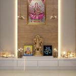 Goddess Lakshmi Ji Engineered Wood Photo Frame With Black Border | Color - Gold, 13x9 Inch | Wall Hanging Religious Laxmi Ji Photo Frame For Temple/Mandir, Worship, Pooja Room