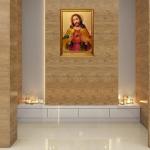 Lord Jesus Christ Engineered Wood Photo Frames For Worship | Color - Gold (13x9 Inch) | Landscape Wall Decoration Photo Frame For Home, Living Room | Suitable For Wall Mount