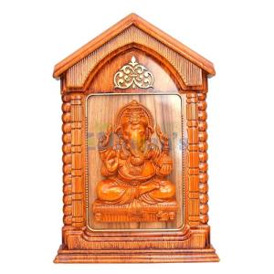 Ganesha 3D Wall Frame Ganesh Idol Photo Frame For Home, Ganpati Frame For Wall Hanging, Home Decorative Gift Pooja Item (Design 03)