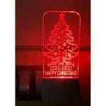 Gifts Christmas Tree 3D Illusion Multicolor Acrylic Night Lamp | Home Decorative Wall Light Bedroom | Living Room | 3D Photo Night Lamp |