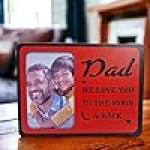 Wood Customized Table Top Photo Frame With customized photo | Best Gift For, Birthday, Boyfriend, Girlfriend, Husband, Wife, |Tabletop (Dad)