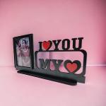 Wood Customized Table Top Photo Frame With customized photo | Best Gift For, Birthday, Tabletop (My heart)