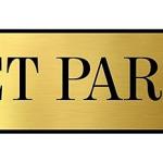 Parking Signs with Self Adhesive Signboard Signage for Office, Hospitals, Colleges, Supermarket | Laser Engraved Acrylic Sheet (12 X 4 Inches) (Valet Parking, Gold)