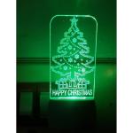 Gifts Christmas Tree 3D Illusion Multicolor Acrylic Night Lamp | Home Decorative Wall Light Bedroom | Living Room | 3D Photo Night Lamp |