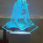 Adiyogi 3D Optical Illusion Acrylic Night Lamp | Automatic Color Changing Lamp for Bedroom/Living Room | Multicoloured LED Plug and Play Night Light | Best for Spiritual Gift