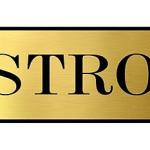 Sign Restroom Toilet Washroom Self Adhesive Signboard Signage for Office, Hospitals, Colleges, Supermarket | Color - Gold & Black | Engraved In Acrylic Sheet (12 X 3 Inches) (Restroom)