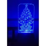 Gifts Christmas Tree 3D Illusion Multicolor Acrylic Night Lamp | Home Decorative Wall Light Bedroom | Living Room | 3D Photo Night Lamp |