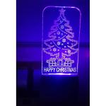 Gifts Christmas Tree 3D Illusion Multicolor Acrylic Night Lamp | Home Decorative Wall Light Bedroom | Living Room | 3D Photo Night Lamp |