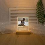 Gugan's Gifts Personalized Photo Lamp for Sister – Custom Acrylic LED Night Light with Photo and Names (Model 2)