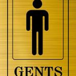 Acrylic Sign Board Display For Restroom, Toilet, Washroom | Colour - Black and Gold (6 x 4 Inches, Unisex) | (Set of Ladies and Gents)