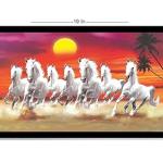 Seven Horses Running Vastu Photo Frame | Size - 13x19 inch | Vastu Sparkle Engineered Wood Running Horses Wall Painting With Frame For Home Design, Wall Decor, Living Room, Bedroom