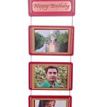 Happy Birthday Engineered Wood Wall Hanging Photo Frame For Wall & Home Decoration | Size - 24x7 Inch| Best Birthday Gift For Couple, Husband, Wife, Boyfriend, Girlfriend, Father, Mother