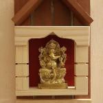 Wooden Wall Mount Key Holder with Ganesha