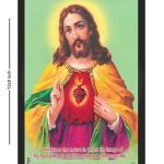 Jesus Christ Engineered Multicoloured Wooden Photo Frames for Worship | landscape Wall Decoration | Home Living Room Decor | Tabletop and Wall mount | 13x9 Inches (115-Jesus)