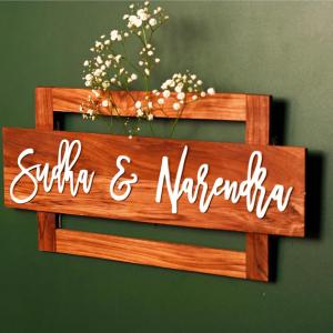 Beautiful Wood Personalized Name Plate with 3D Embossed | Name plate for home entrance | Acrylic Customized Handmade | Beautiful Home Décor| Walls | Door | Office | House warming Gifts