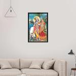 Devi Radha Krishna Engineered Wood Photo Frames | for Home Pooja Room | Multicolor 13x19 Inches