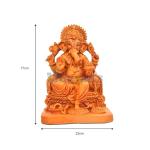 Lord Ganesha Idol Decorative Ganesh Ji Statue Showpiece Figurine for Home Decor, Office, Living Room, Pooja Room, Temple, House Warming Gift (Design 03)