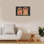 Venkateshwara Swamy/Balaji Lakshmi Padmavati Engineered Wood Photo Framed | for Home Pooja Room, Home Decor | Wall Mount Multicolor - 13x19 Inches (608-Tirupathi)