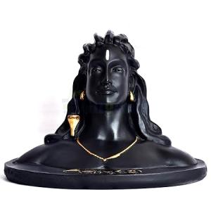 Decorative Adiyogi Statue Shiva Idol for Car Dashboard Home Decor Pooja Room Living Room Bedroom Table Decoration (7 x 5.5 x 4 Inch)