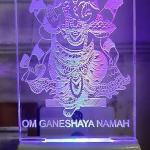 Ganesha 3D Optical Illusion Acrylic Night Lamp | Automatic Color Changing Lamp for Bedroom/Living Room | Multicoloured LED Plug and Play Night Light | Best for Spiritual Gift