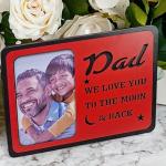 Wood Customized Table Top Photo Frame With customized photo | Best Gift For, Birthday, Boyfriend, Girlfriend, Husband, Wife, |Tabletop (Dad)