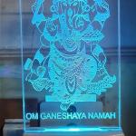 Ganesha 3D Optical Illusion Acrylic Night Lamp | Automatic Color Changing Lamp for Bedroom/Living Room | Multicoloured LED Plug and Play Night Light | Best for Spiritual Gift