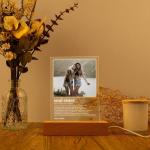 Gugan's Gifts Personalized Photo Lamp for Sister – Custom Acrylic LED Night Light with Photo and Names (Model 2)