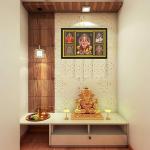 Ganesh/Mahalakshmi/Tirupati/Saraswati/Murugan Photo Frame | Hindu Bhagwan Devi Devta in Single Frame for Pooja | Wall Décor, Engineered Wood, Wall Mount, Multicolour - 13x19 inches