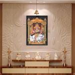 Lord Shiva & Family Multicolour Photo Frame | Worship/Pooja Wall Mount Shankar/Bholenath Photo | Home Pooja Room, Temple, House Warming Gift | 13x19 Inches (G337R-Shiva)