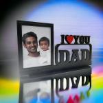 Wood Customized Table Top Photo Frame With customized photo | Best Gift For, Birthday, Tabletop (I love Dad)