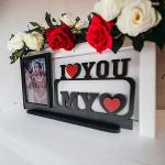 Wood Customized Table Top Photo Frame With customized photo | Best Gift For, Birthday, Tabletop (My heart)