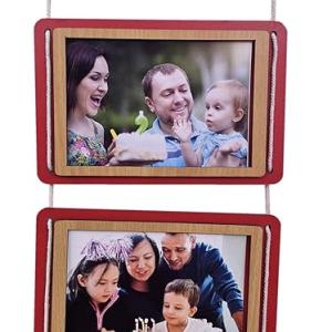 Happy Family Engineered Wood Wall Hanging Photo Frame For Wall & Home Decoration | Size - 24x7 Inch| Best Gift For Family Members, Couple, Husband, Wife, Father, Mother, Brother, Sister