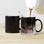 Personalized Gift | Customized Black Ceramic Mug with Photo Pack of 3 | Name | Logo | Matte Black Magic Mug with Photo, Text, Quotes, Name Gifts for Birthday, Anniversary, Valentine's Day