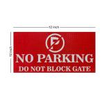 No Parking Signage with Self Adhesive | For Hospital, Shops, Mall, Office, Schools, Clinic, Factory, Restaurant, Garden | Sign Board Sticker (No parking In Front of Gate)