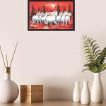 Running 7 Horses Photo Frame | Horses Vastu Sparkle | Ideal for Home Design, Wall Decor Engineered Wood For