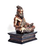 THIRUVALLUVAR Statue AYYAN VALLUVAR Handmade Polyresin Showpiece | Sitting Position | Color - Copper, (8x6x4.5 Inch)