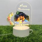 Gugan's Personalized Photo Heart Night Light, Couple Photo Lamp, Custom Acrylic Frame, Bedroom Decor, Custom Led Night Light, Gift for Her Him