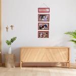 Happy Family Engineered Wood Wall Hanging Photo Frame For Wall & Home Decoration | Size - 24x7 Inch| Best Gift For Family Members, Couple, Husband, Wife, Father, Mother, Brother, Sister