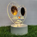 Gugan's Personalized Moon Phase Led Lamp for Couple - Couple Room Decor - Anniversary Gift - Valentine's Gift for Her, Him (Heart) Brand: Gugan's