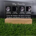 Gugan's Personalized Moon Phase Led Lamp for Couple - Couple Room Decor - Anniversary Gift - Valentine's Gift for Her, Him (Rectangle)