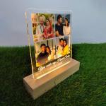 Gugan's Gifts Personalized Photo Lamp for Couples – Custom Acrylic LED Night Light with Photo, Name & Date, Gift for Anniversary, Wedding or Birthday (Model 4)