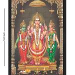 Murugan Valli Devasena Wall Photo Framed for Home Decor, Office, Living Room, Worship Pooja/Temple Room | Subramanian Swamy Ready to Hang Wall Mount (13x9 inches)