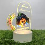 Gugan's Personalized Photo Heart Night Light, Couple Photo Lamp, Custom Acrylic Frame, Bedroom Decor, Custom Led Night Light, Gift for Her Him