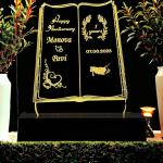 Acrylic Personalized 3D Illusion Book Style LED Table Lamp with Plastic Base | Color - Gold | Customized Lamp Gift for Wedding, Anniversary, Couples, Marriage, Valentine Day