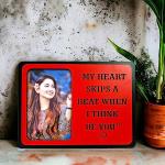 Wood Customized Table Top Photo Frame With customized photo | Best Gift For, Birthday, Tabletop (My Heart)