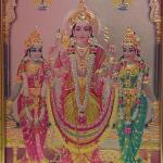 Lord Murugan/Kartikeya With Valli and Devasena Engineered Wood Photo Frames | Color - Gold (13x9 Inch)