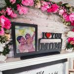 Wood Customized Table Top Photo Frame With customized photo | Best Gift For, Birthday, Tabletop (I love Mom)